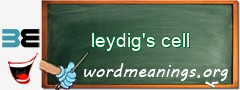 WordMeaning blackboard for leydig's cell